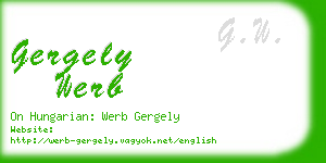 gergely werb business card